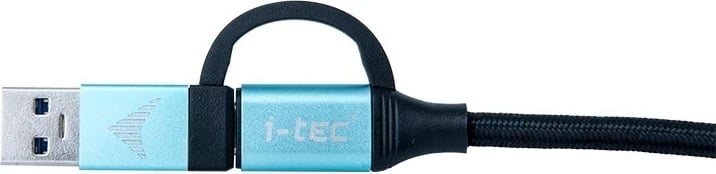 Kabull USB-C për meshkuj i-tec, i zi