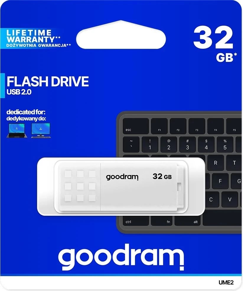 USB Goodram, 32 GB, UME 2, e bardhë