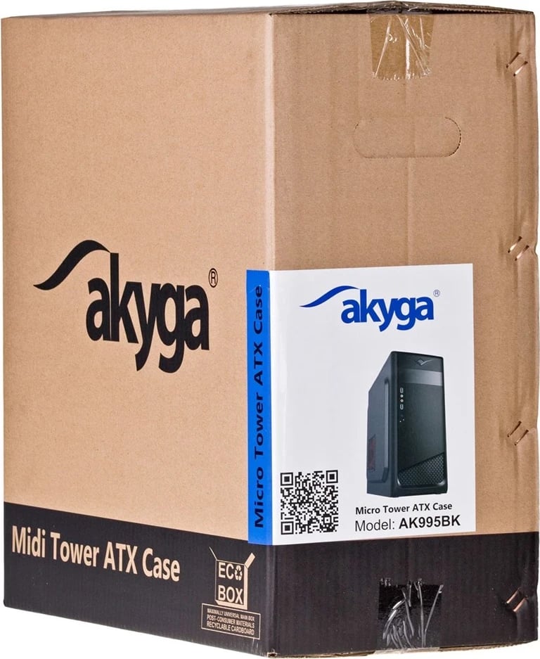 Kasë kompjuteri Akyga, ak995bk PC"ATX, Nero 