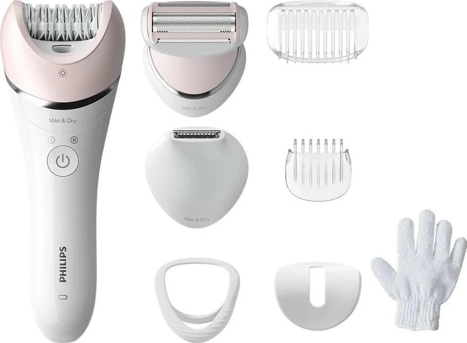 Epilator Philips Series 8000 BRE721/00, bardhë-rozë