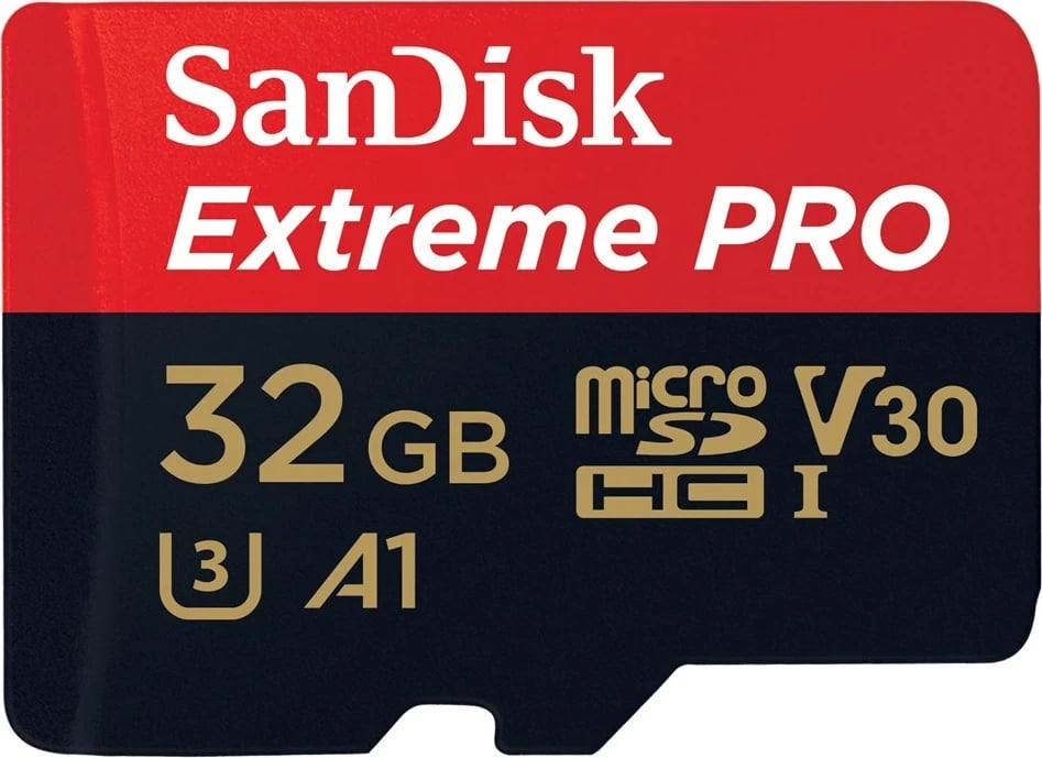 Kartë kujtese SanDisk Extreme Pro, 32 GB MicroSDHC Class 10 UHS-I, e kuqe