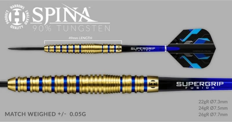 Shigjeta për Dart Harrows Spina Gold 90% Steeltip