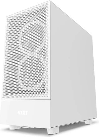 Kasë kompjuteri NZXT H5 Flow, me xham, i bardhë 