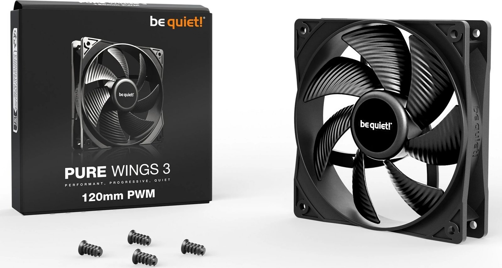 Ventilator për Kasë Be Quiet! Pure Wings 3 120mm PWM, i zi