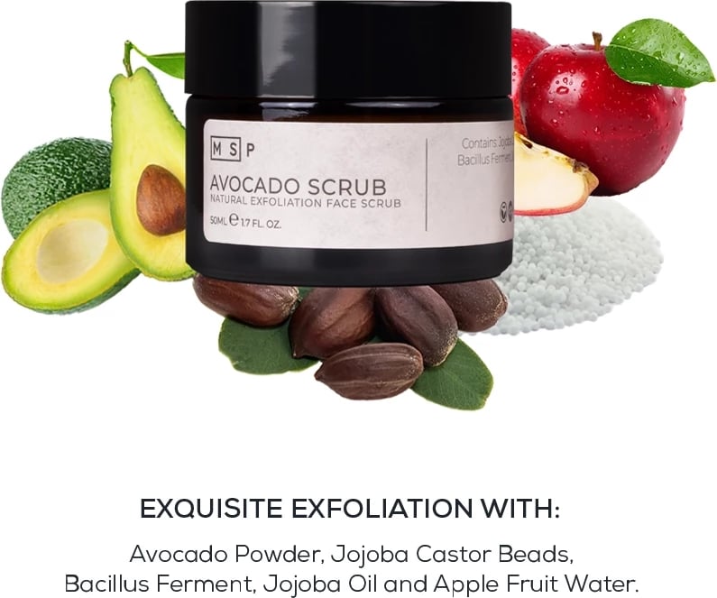 Avocado Scrub, eksfoliuesi organik, 50 ml