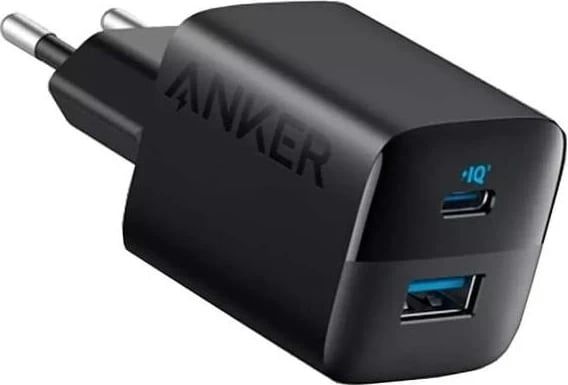 Karikuesi Anker 323 33W, me 1x USB-A dhe 1x USB-C, ngjyrë e zezë