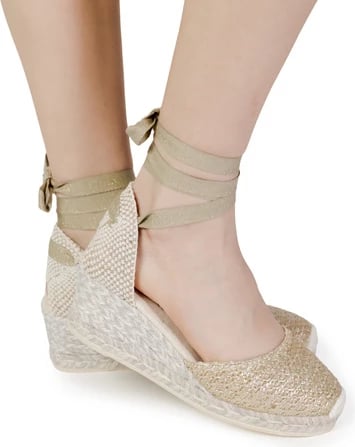 Sandale për femra Espadrilles, ari