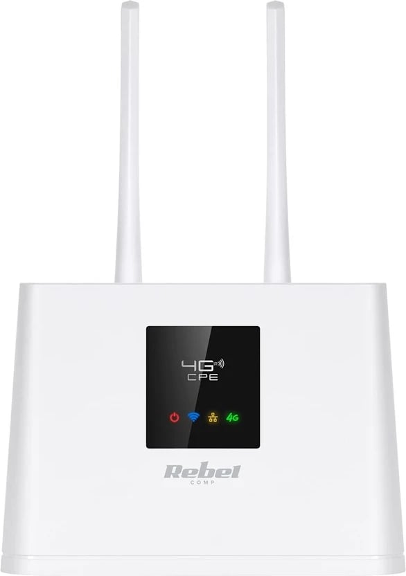 Router pa tel Rebel RB-0702, Single-band (2.4 GHz) 3G 4G, i bardhë