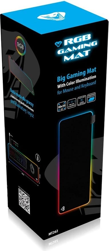 Mauspad Media Tech Gaming MT262, RGB, i zi