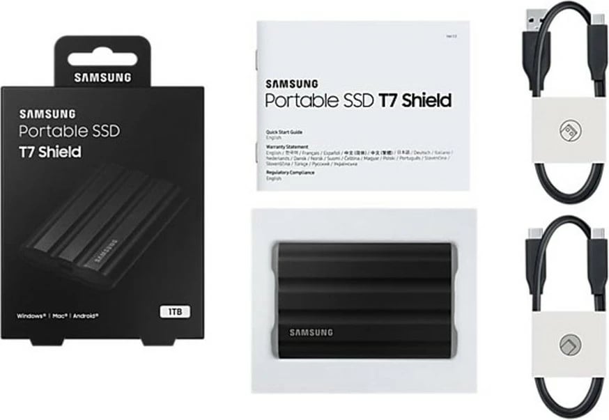 SSD portabël Samsung, 1TB, i zi