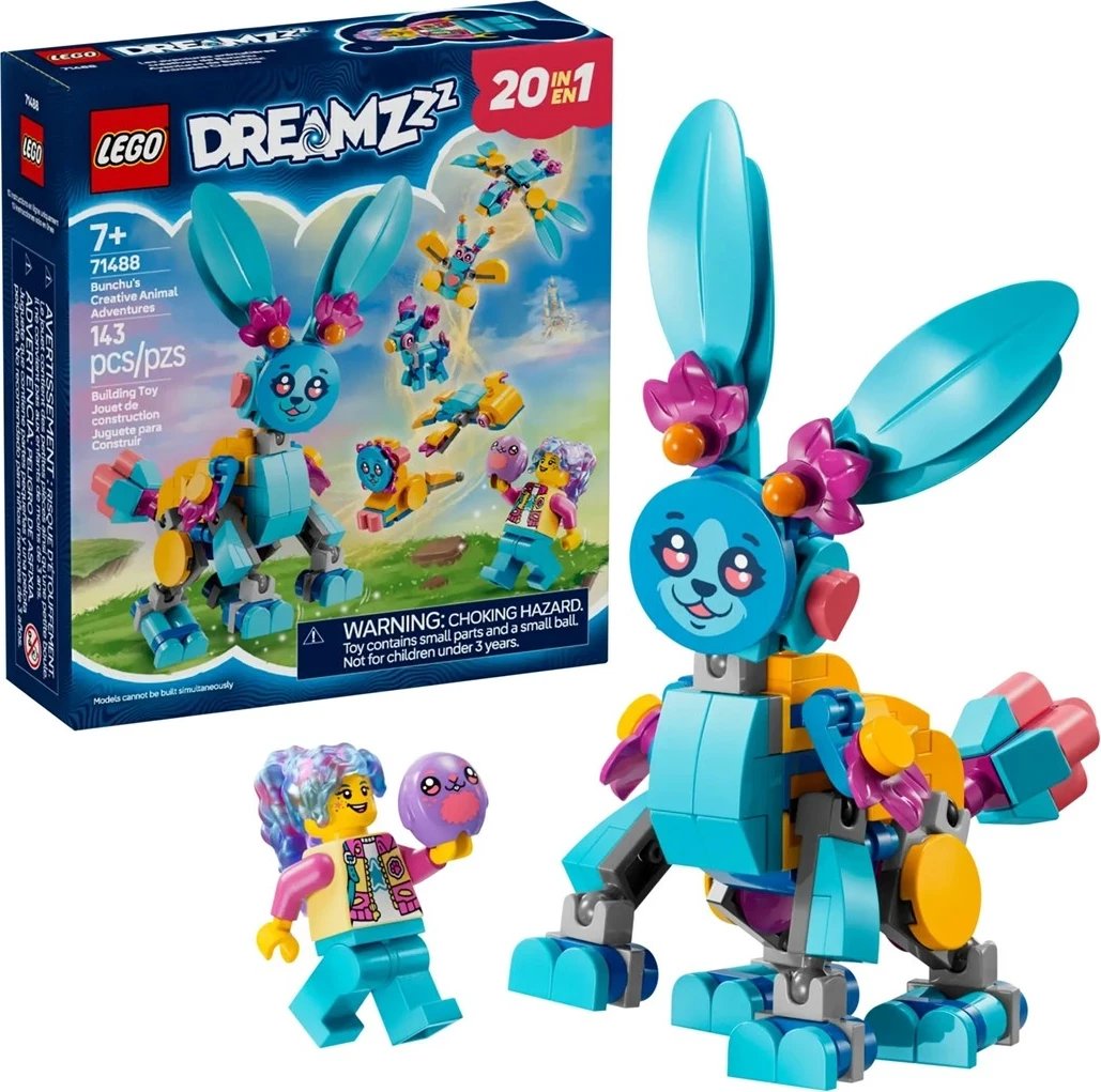 Set LEGO DREAMZZZ 71488 Bunchu's Creative Animal Adventures, 143 pjesë