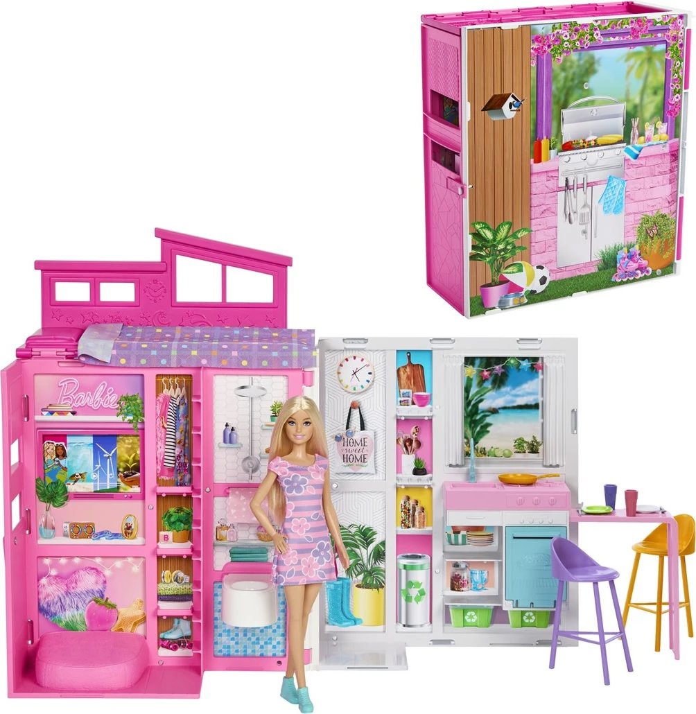 Set shtëpiake Barbie Cozy House + Kukull HRJ77 MATTEL