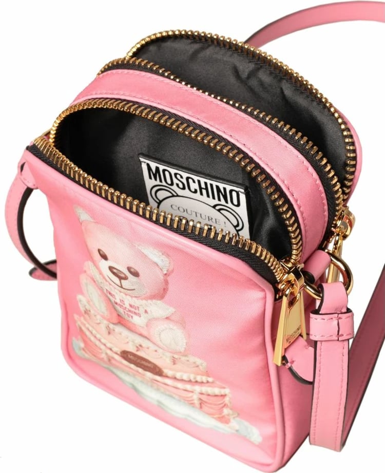 Çantë crossbody Moschino Couture, rozë