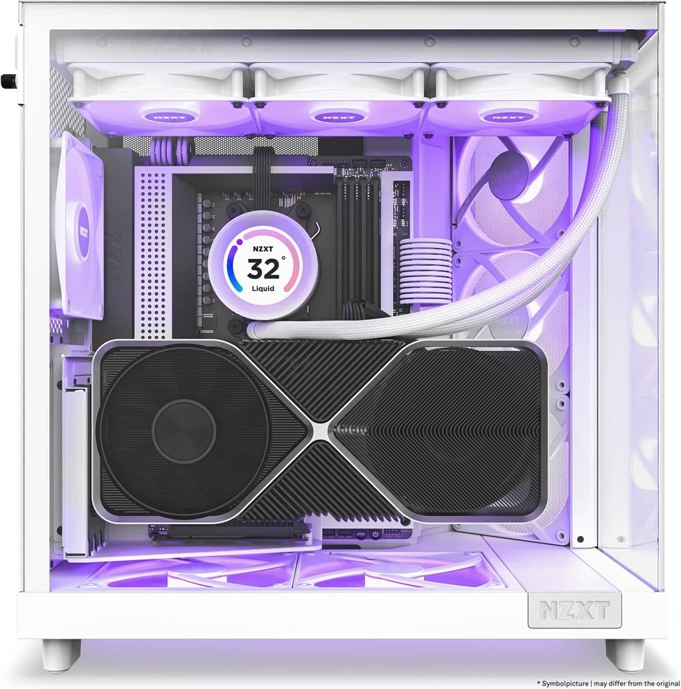 Kasë NZXT H6 Air Flow Midi Tower, e bardhë