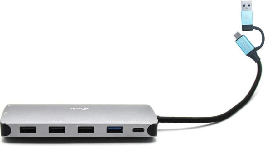 Stacion dokimi i-tec USB 3.0 / USB-C / Thunderbolt 3x Display Metal Nano, 2xHDMI, 1x VGA, LAN, 5x USB, Power Delivery 100W