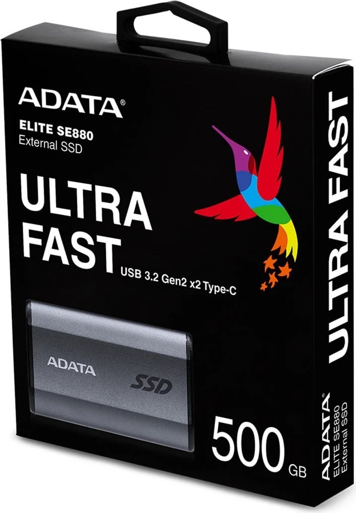 SSD Jashtëm ADATA SE880, 500 GB, Wi-Fi, Gri