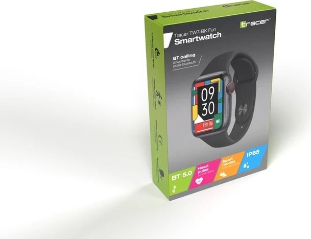 Smartwatch Tracer TW7-BL FUN, 1.84 inch, IP65, Black