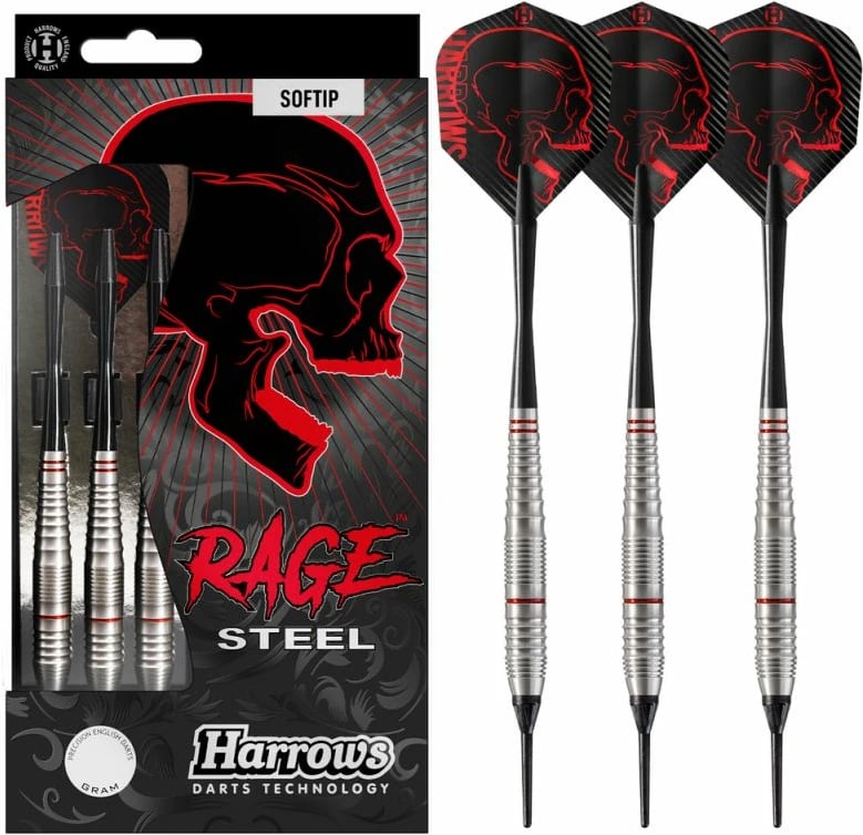 Shigjeta për darts Harrows Rage Steel softip, për meshkuj dhe femra