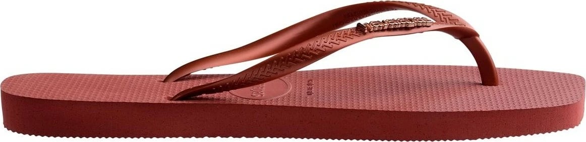 Papuqe për femra Havaianas Square Logo Metallic, kafe