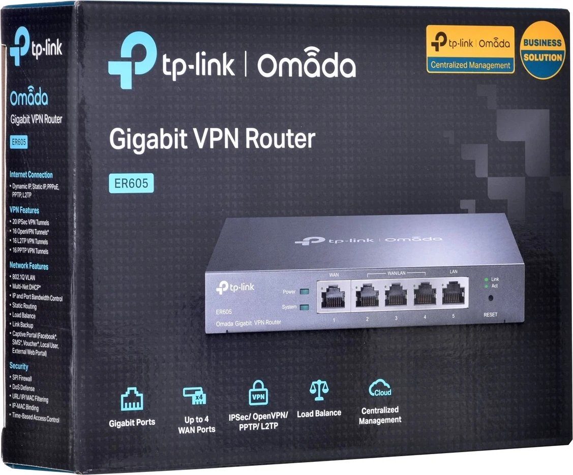 Ruter VPN Gigabit TP-LINK TL-ER605, 5 porte