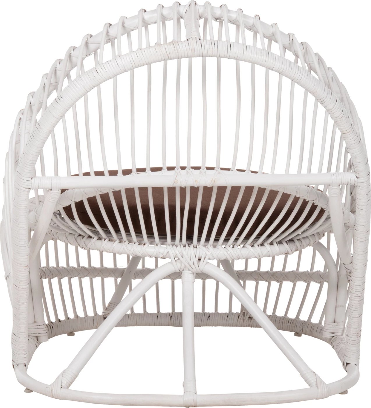 Karrige për krahë ENTROPY FH9840.02, rattan, ngjyrë bardhë-kafe, jastëk, 80x97x85H cm