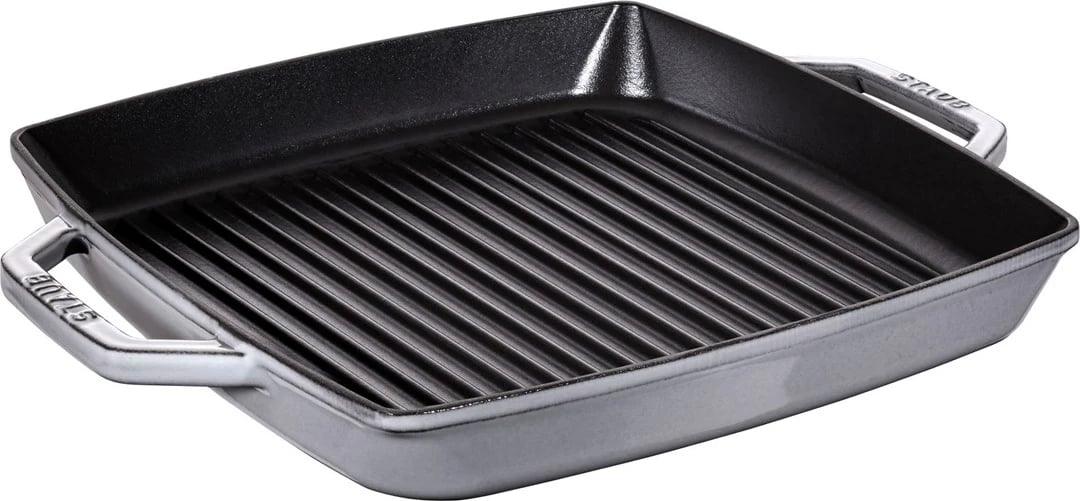 Tigan gril STAUB, 33 cm, dy doreza, grafit