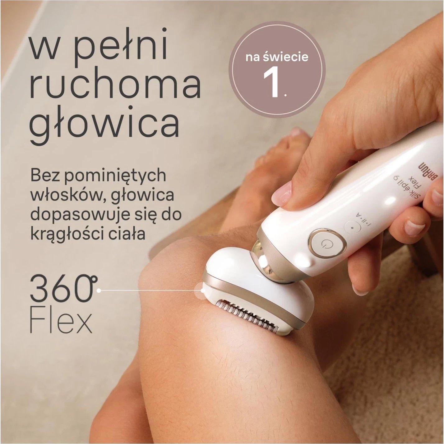 Epilator Braun Silk-Epil 9 Flex 9-011, 3D, ngjyrë bardhë-ari