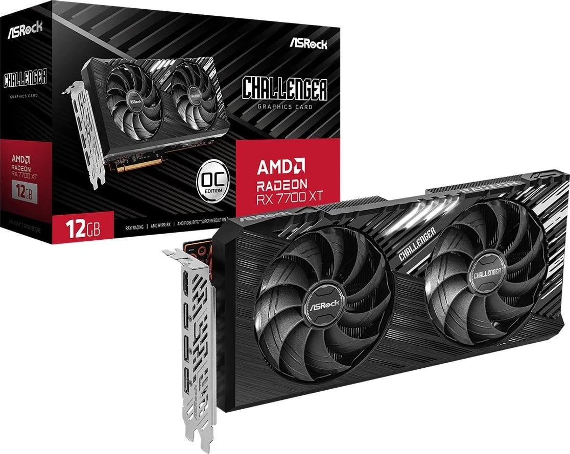 Kartë Grafike ASRock Radeon RX 7700 XT Challenger 12GB OC