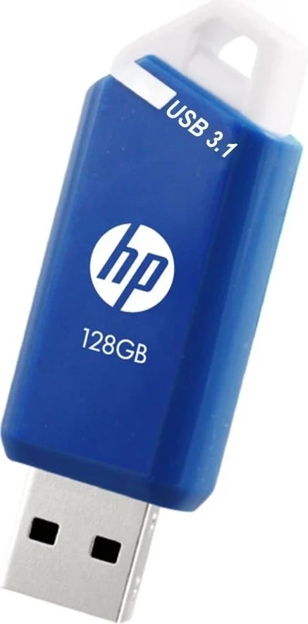 Disk PNY HP Pendrive, 128GB, USB 3.1, 755W, i kaltër 