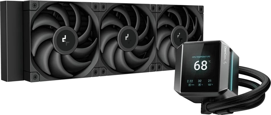 Ftohës uji DEEPCOOL MYSTIQUE 360, 12 cm, i zi