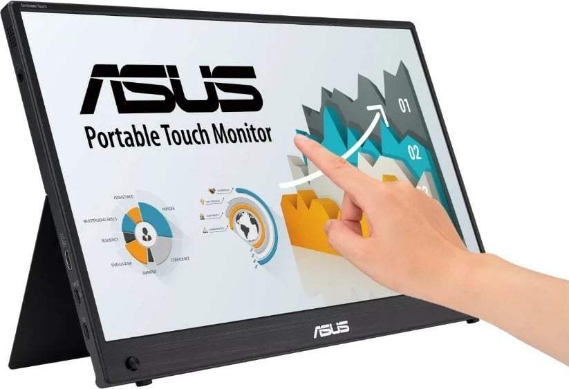 Monitor portativ ASUS ZenScreen Touch MB16AMTR, 15 inch, Full HD, i zi