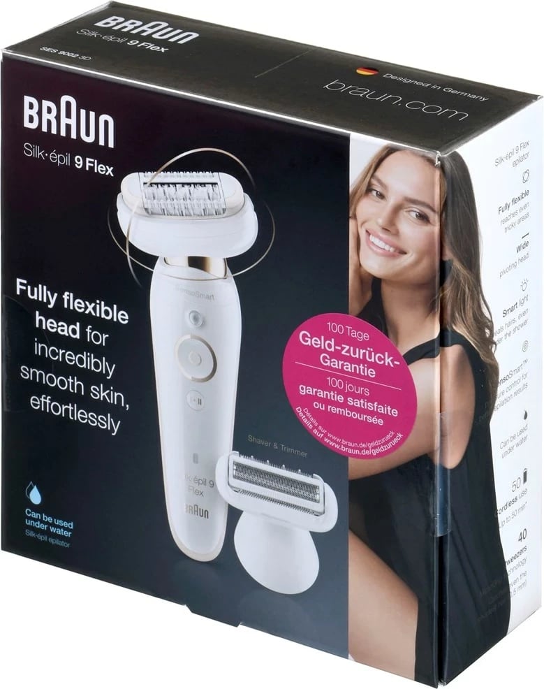 Epilator Braun Silk-épil 9 9002, 40 pinceta, Bardhë