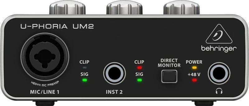 Audio interface Behringer UM2, e zezë