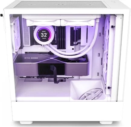 Kasë NZXT H5 Elite, Midi Tower, 1 x USB 3.1, 1x USB-C 3.1, audio, e bardhë