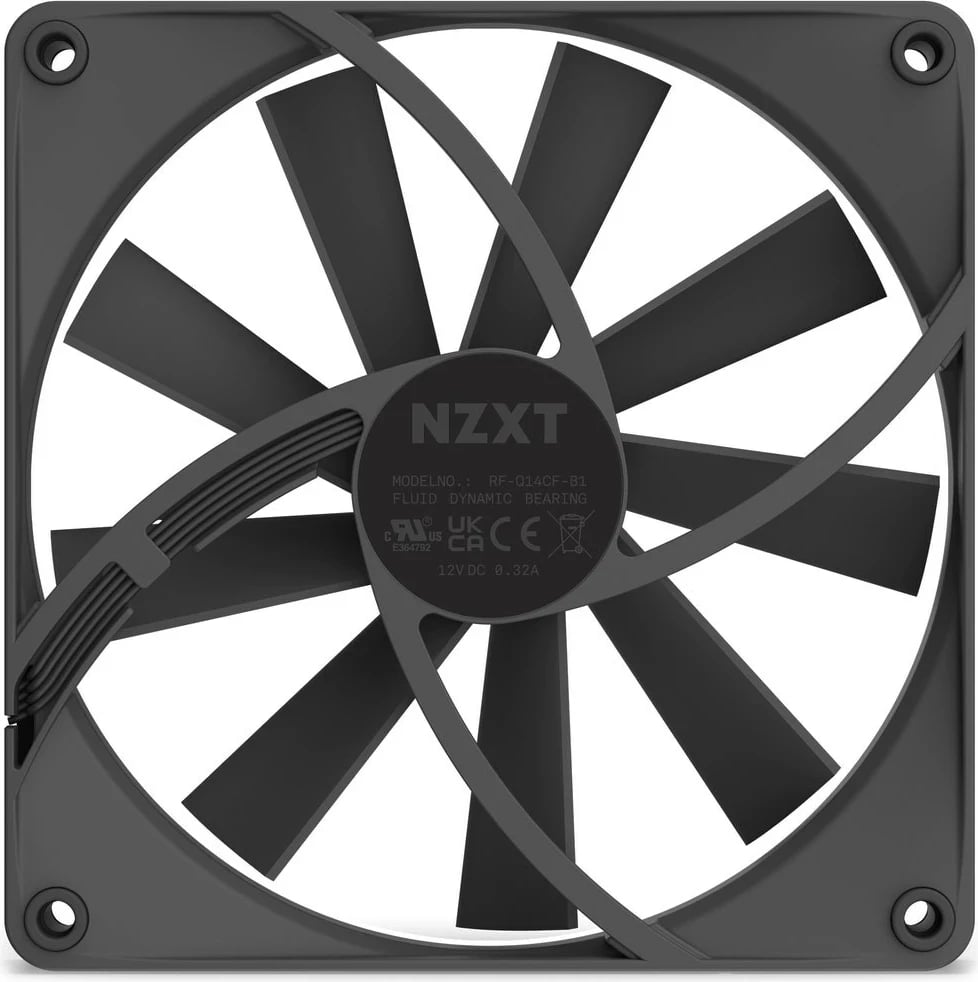 Ventilator për kasë NZXT F140Q, 14 cm, i zi