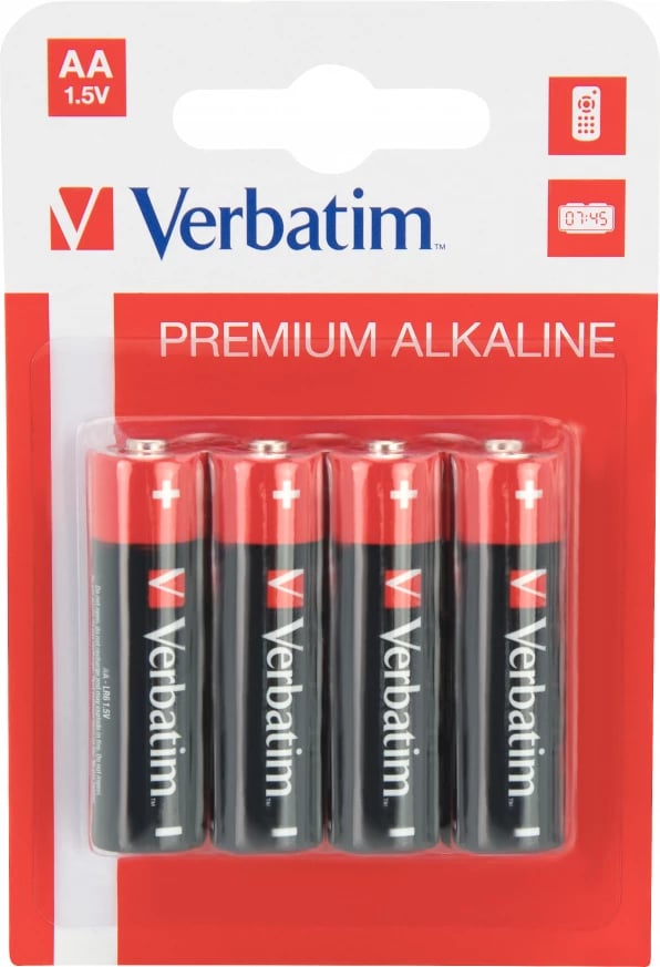 Bateri AA Alkaline Verbatim LR6, 1.5V, 49921