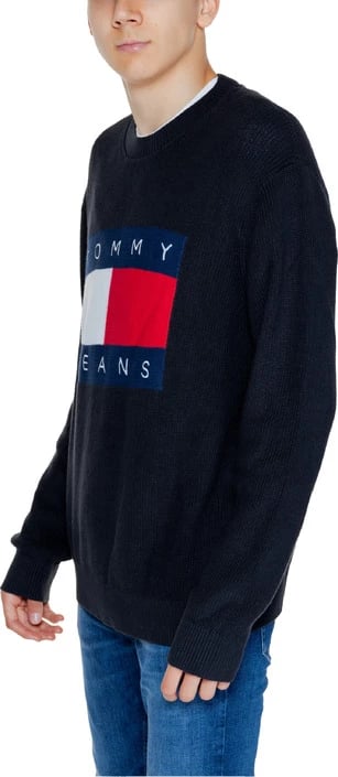 Xhemper për meshkuj Tommy Hilfiger Jeans, i zi