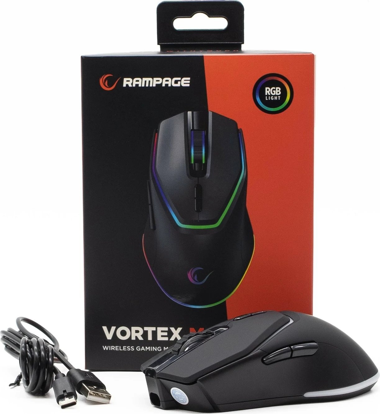 Maus gaming Rampage VORTEX M1-BLACK, RGB, pa tela, i zi