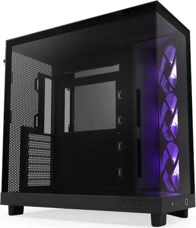 Kasë NZXT H6 Flow RGB, Midi Tower, 3 x 120mm, e zezë