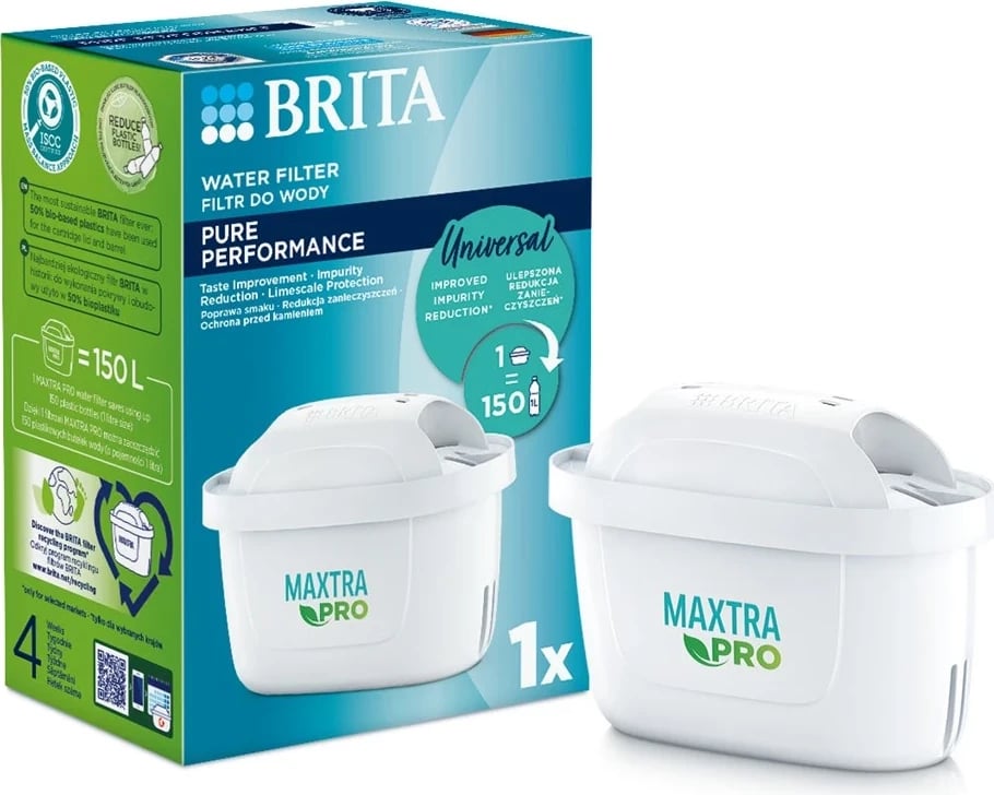 Filtrues uji Brita MX+ Pro Pure Performance,150L,1 copë, i bardhë