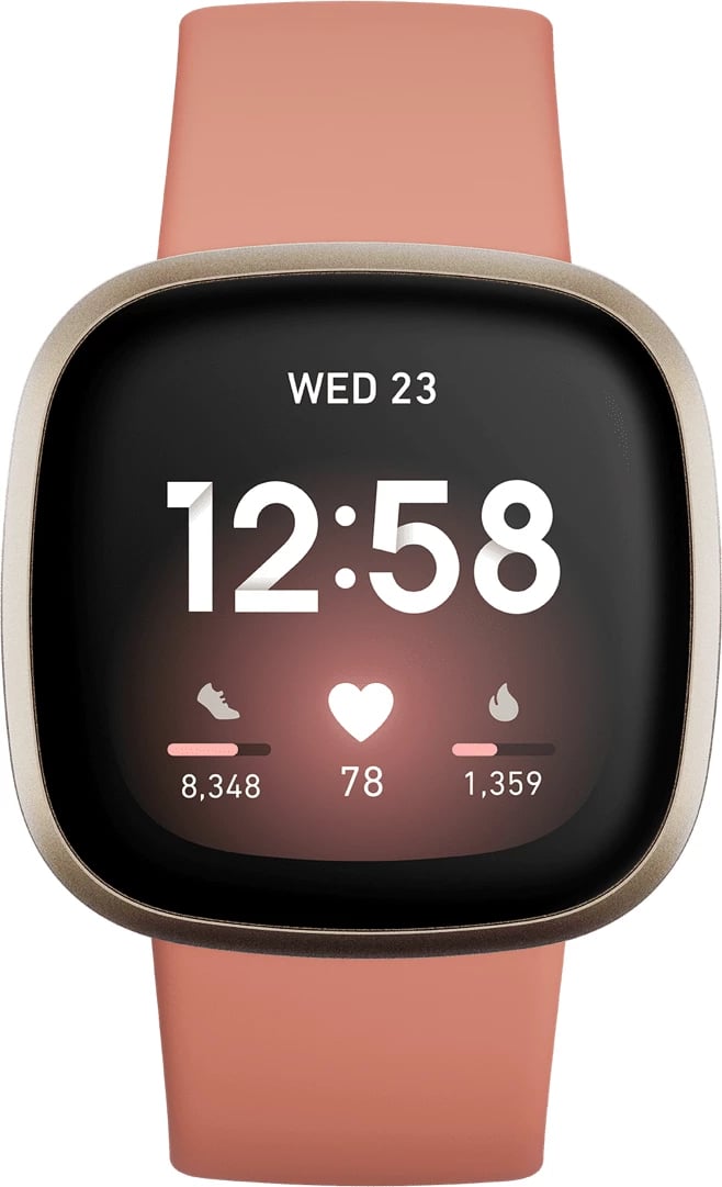 Smartwatch FitBit Versa 3, 1.58", rozë