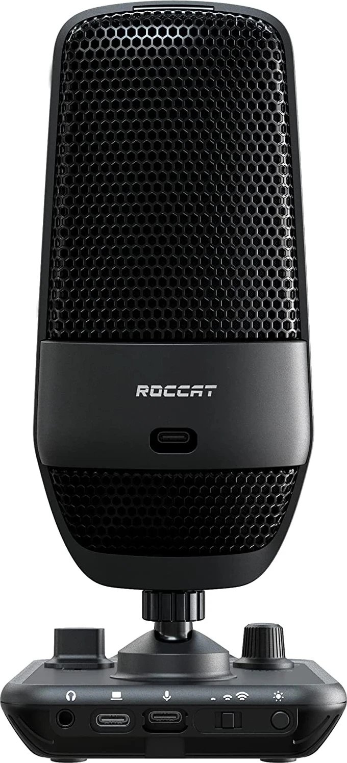 Mikrofoni për lojëra Roccat, i zi