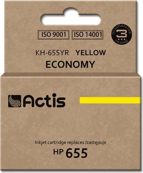 Ngjyrë zëvendësuese Actis KH-655YR për printer HP 655, e verdhë 