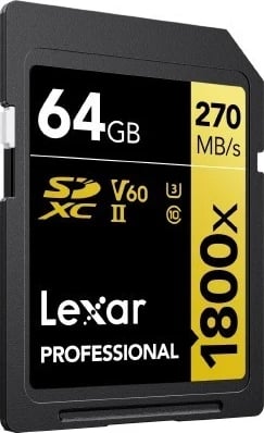 Kartë memorie Lexar SDXC, UHS-II U3, 64GB 