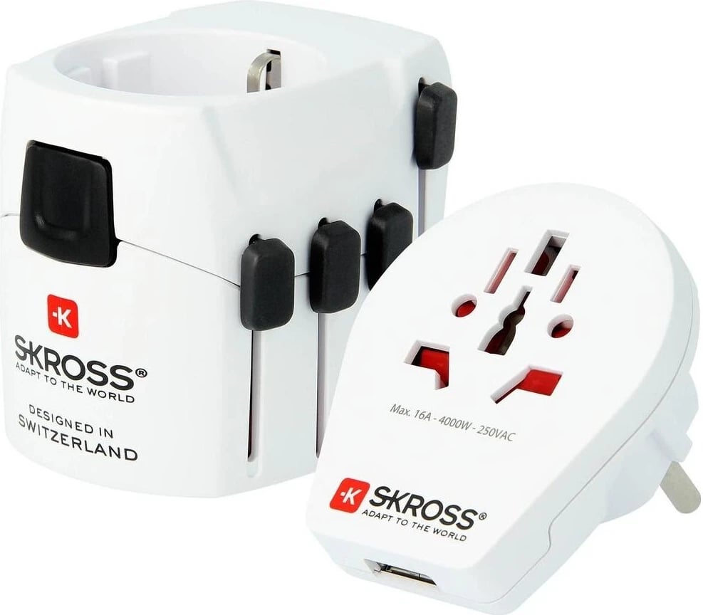 Adapter udhëtimi SKROSS PRO World & USB, 7A