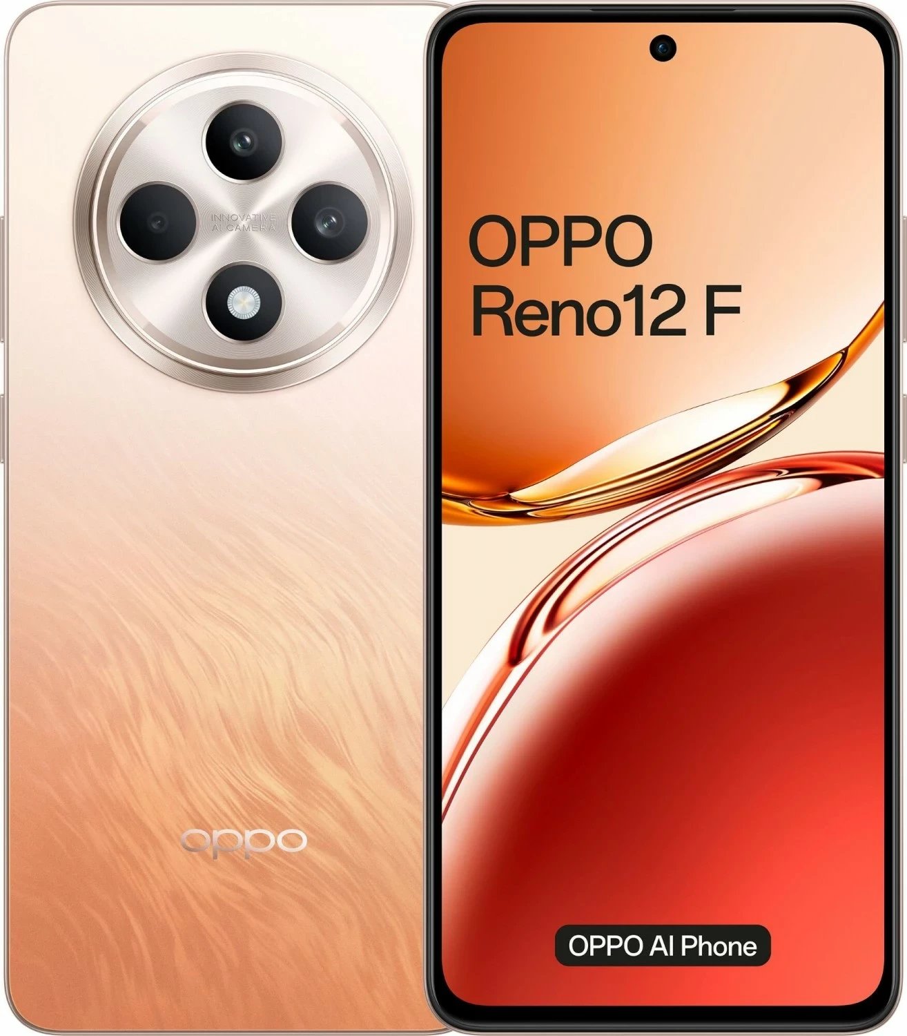 Celular OPPO Reno 12 F 8/256GB, portokalli