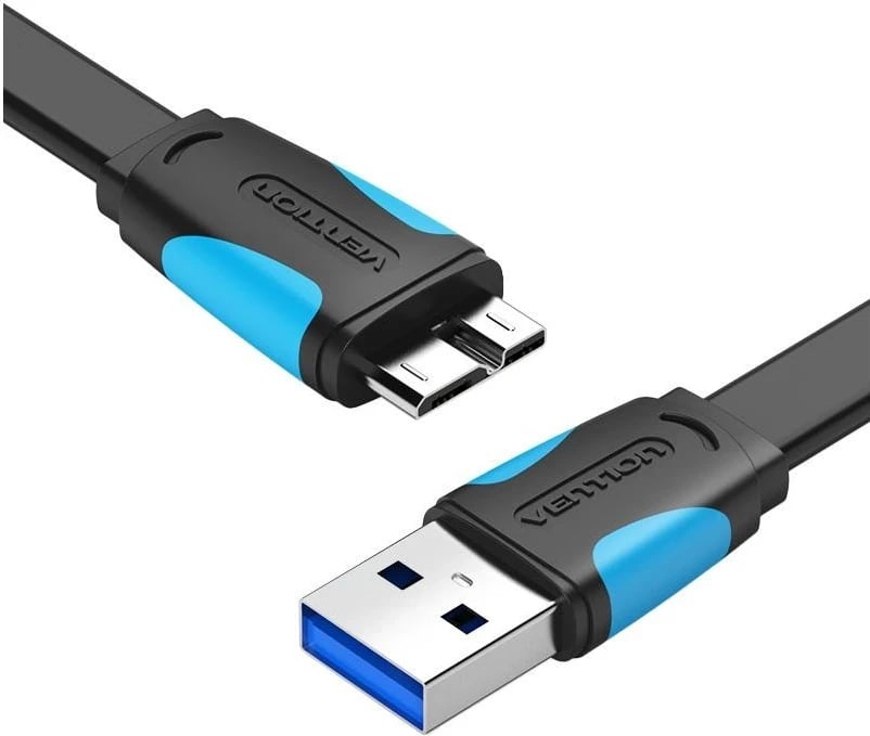 Kabëll Vention USB-A 3.0 - Micro B, 3m, i zi