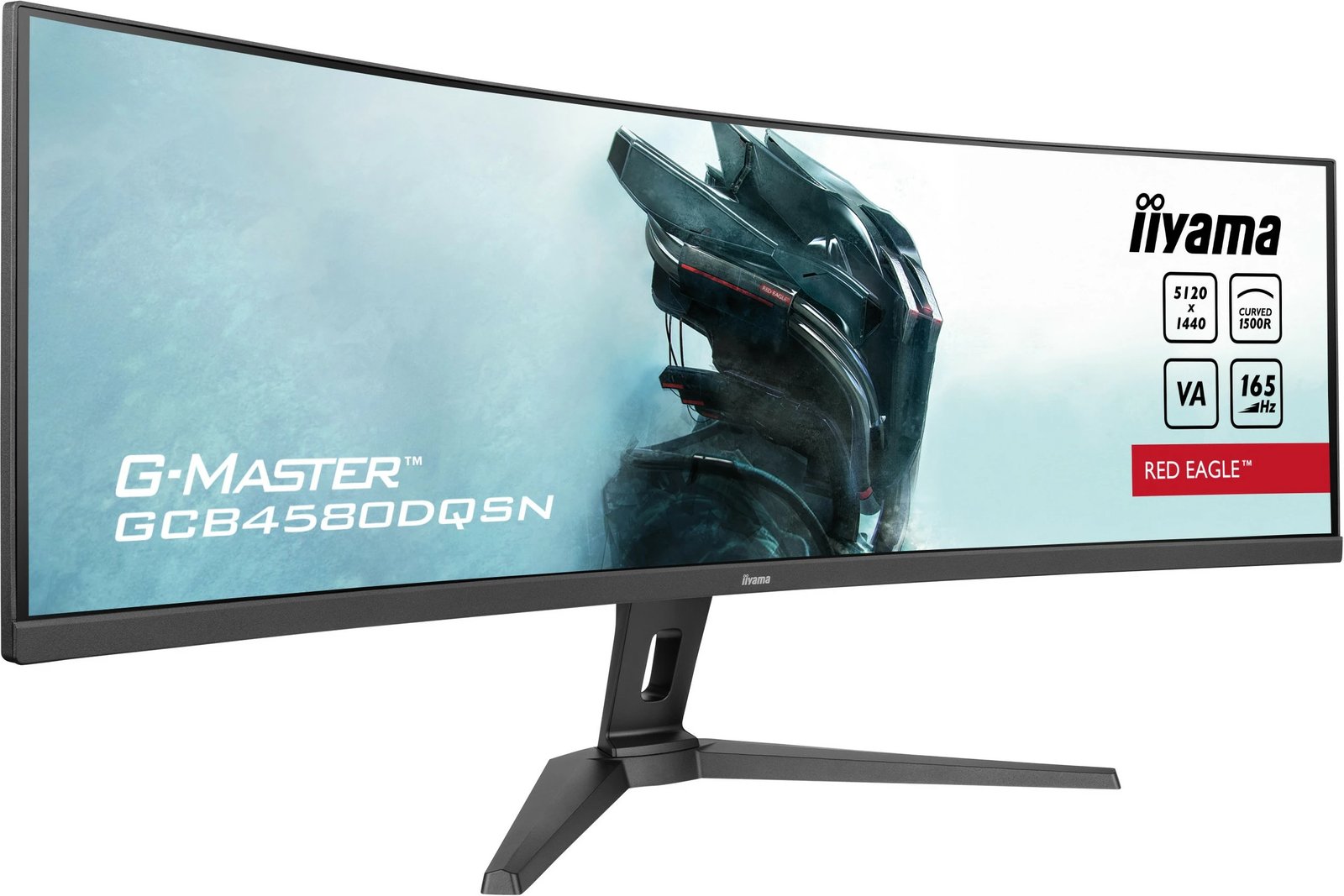 Monitor iiyama G-MASTER RED EAGLE CURVED, 45", Dual QHD, LED, e zezë