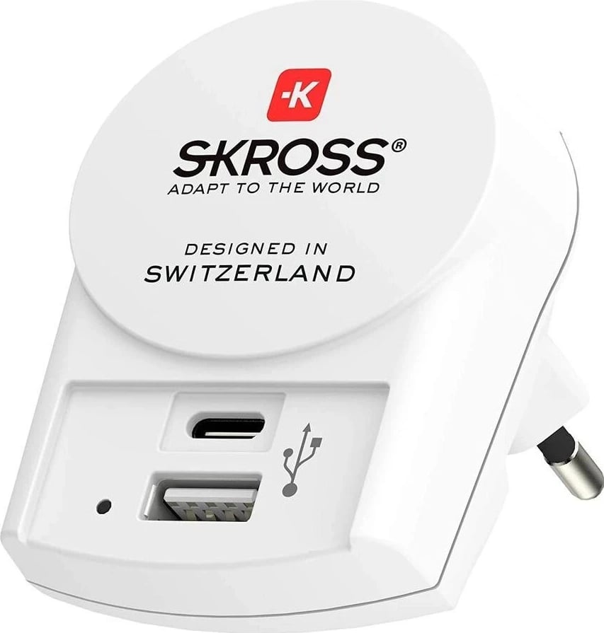 Adapter udhëtimi SKROSS Pro+ USB (AC), ngjyrë e zezë