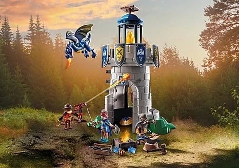 Set konstruktiv Playmobil Novelmore 71483, Kulla e Kalorësit me farkëtar dhe dragua